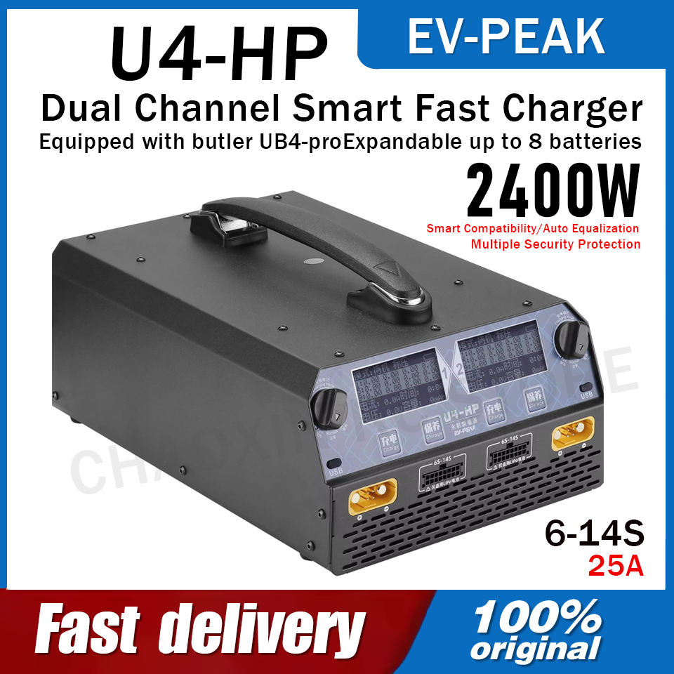 Drone Battery 6S - Caricabatterie EV-PEAK U4-HP a Doppio Canale