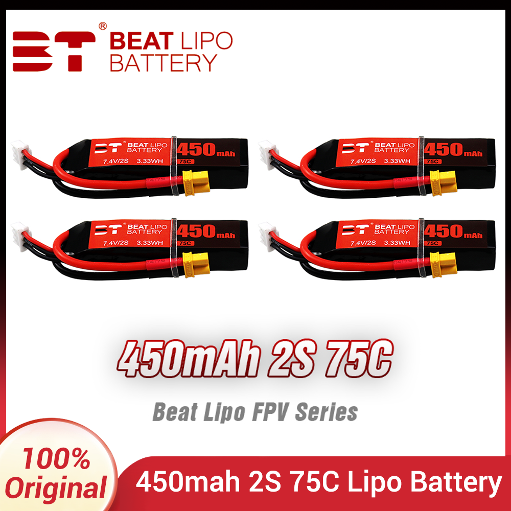 Drone Battery Li-Ion - BEAT 2S 7.4V 450mAh 75C Batteria