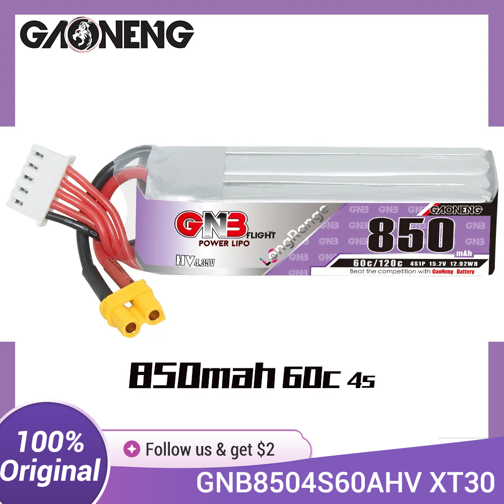 GAONENG GNB LiPo Batteria 850m - Drone Battery 4S recensione e prezzo