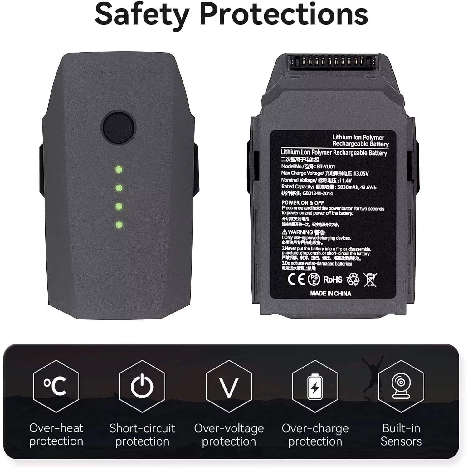 Batteria Originale al 100% 383 - Drone Battery Li-Ion recensione e prezzo