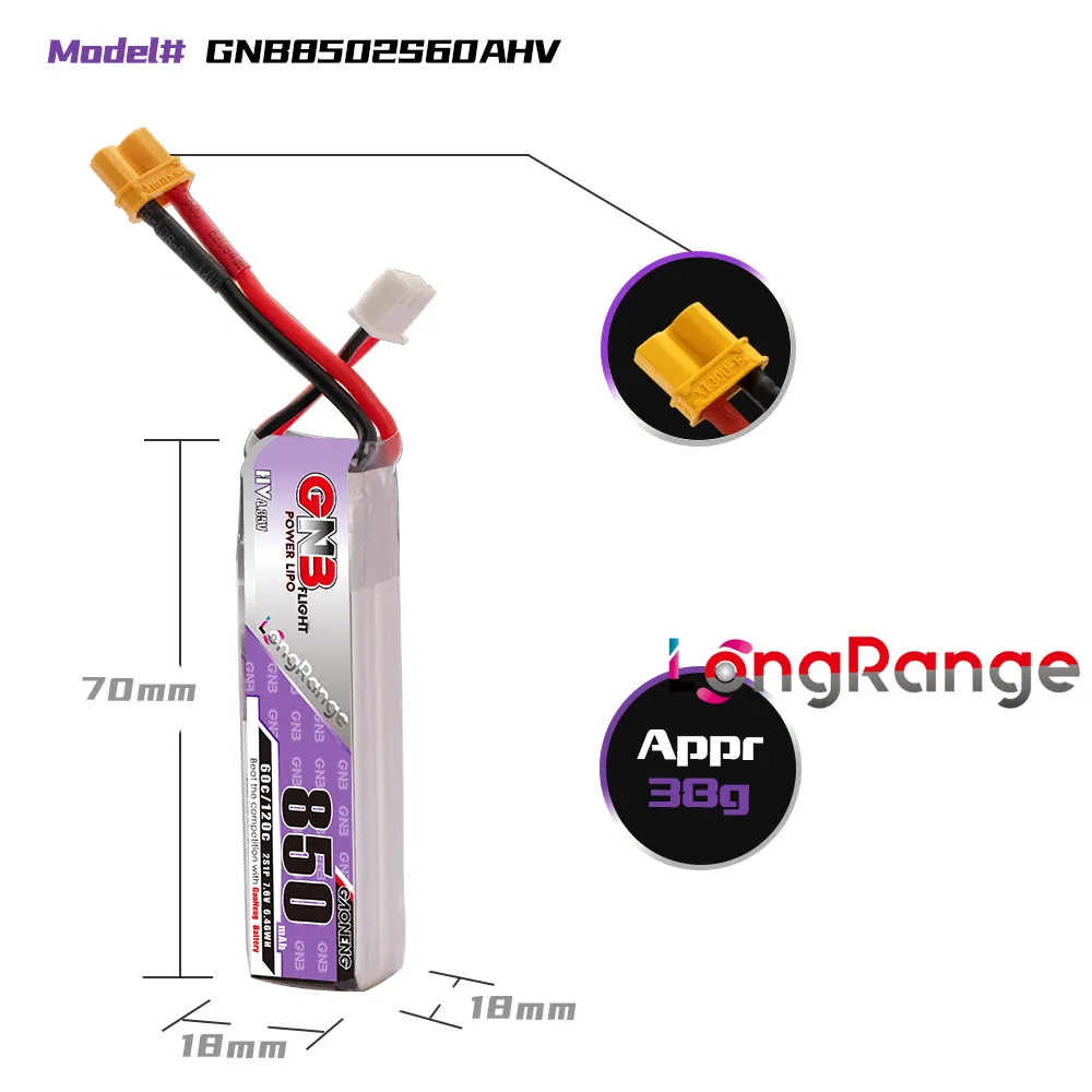 GAONENG GNB LiPo Batteria 850m - Drone Battery Li-Ion recensione e prezzo