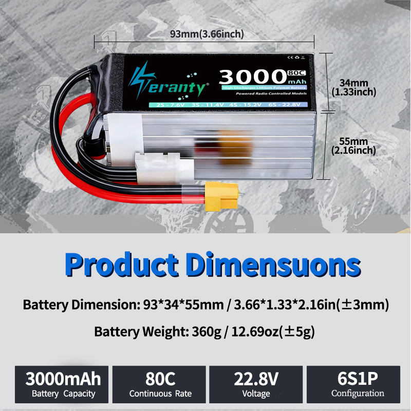 Batteria Lipo TERANTY 6S 22.8V - Drone Battery 6S recensione e prezzo